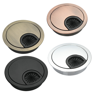 金属穿线盒孔洞过走线封口书桌装饰盖圈电脑台办公桌面盖板圆形50