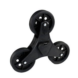 购物车车轮水晶天然橡塑轮金属车架轮子三轮买菜车轮子爬楼车车轮