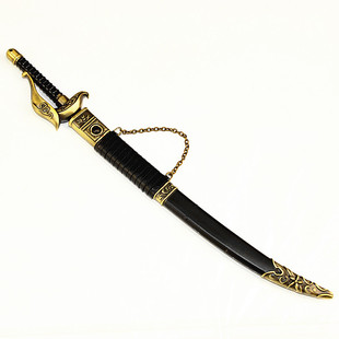 1:6约瑟夫西洋剑 勇士守卫剑骑士佩刀带腰挂兵人武器兵器合金模型