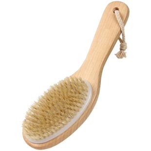 长柄洗澡刷搓澡巾擦背身体干刷搓背不求人男女干湿两用猪鬃毛浴刷