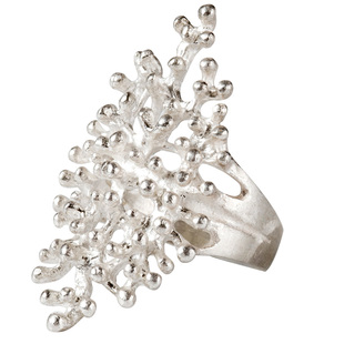 原创设计纯手工雪绒花99足银戒指女食指银饰情侣朋友生日礼物定制