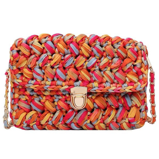 泫雅同款手工编织包包diy自制材料包手钩针毛线布条手工包斜挎包