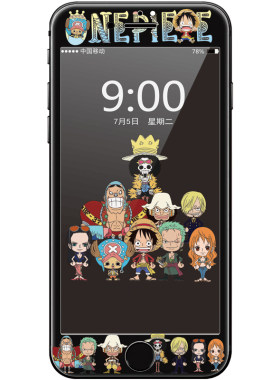 苹果适用iphone11海贼王卡通彩膜