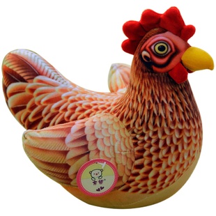 3D仿真大公鸡毛绒玩具公仔玩偶鸡年吉祥物布娃娃新年儿童节礼物