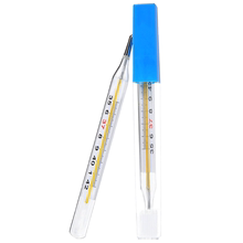 老式水银玻璃体温针家用精准温度计1
