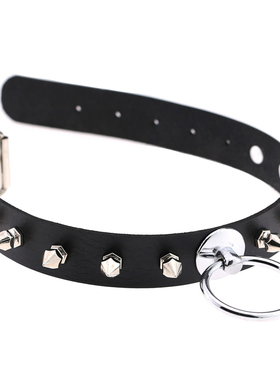 CHOKER欧美皮质暗黑铆钉多圈