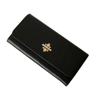 EPEIUS 头层牛皮 女钱包 黑色 长款 钱包 优质头层牛皮制作