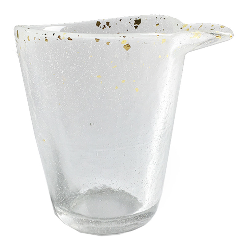日本吉谷硝子金彩淡雪手作片口公道杯金箔玻璃公杯匀杯茶海润和谷