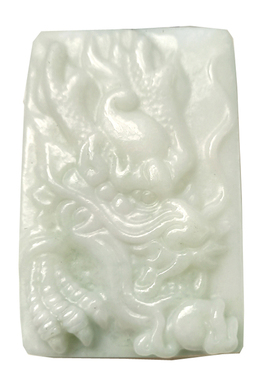 陕西蓝田玉象牙白保健国检吊坠