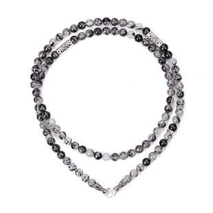 黑发晶925银水晶泰国佛牌链挂坠链款项链毛衣链项链男女纯银长链