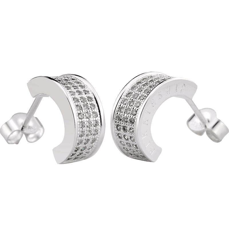 海盗船银饰 耳钉星梦耳钉 闪亮925银耳饰合成立方氧化锆石