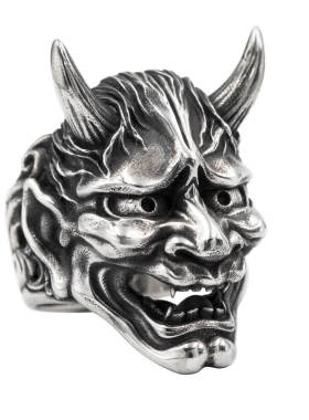 日本戒指松岩925银霸气原创男士