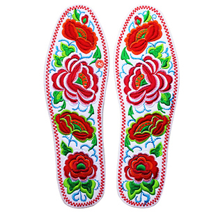 绣花鞋垫白底鞋垫非纯手工十字绣鞋垫成品男女结婚吸汗除臭包邮