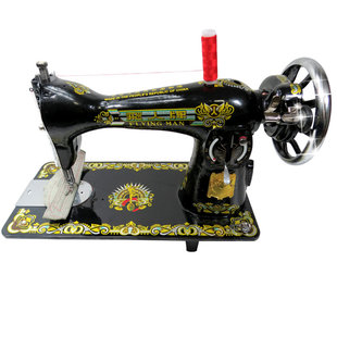 正品家用老式缝纫机头蜜蜂飞人牌老款架子用缝衣机可配动摇脚踏踩