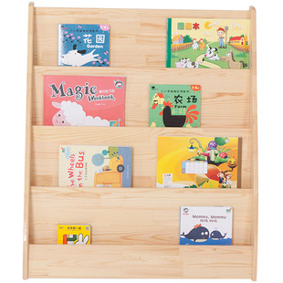 幼儿园柜子储物架儿童收纳书架区域樟子松实木组合蒙氏教具柜鞋柜