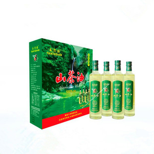 优质天台山康能纯正山茶油野生茶籽油食用油天台特产年货4瓶礼盒