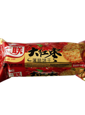 广联大红枣薄脆饼干枣味128克包