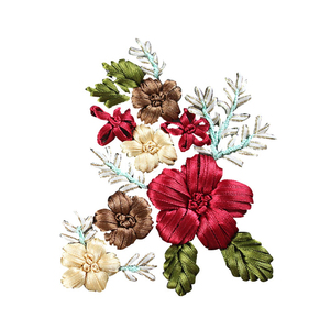 原创设计织带绣刺绣立体花朵服装补丁手工DIY辅料礼服旗袍贴布绣