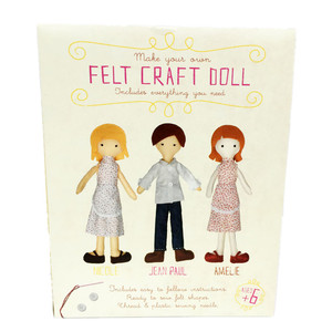 免裁剪儿童小孩手工创意不织布手工布艺diy材料包自制娃娃玩偶