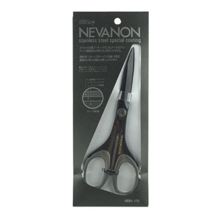 日本进口丸章SILKY(丝切)多用不粘剪直款黑刃特氟龙剪刀黑色多功能简约创意剪办公手工手账专业便携式安全剪