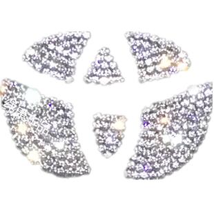 专用丰田凯美瑞卡罗拉锐志RAV4汉兰达方向盘车标志钻石改装饰贴钻