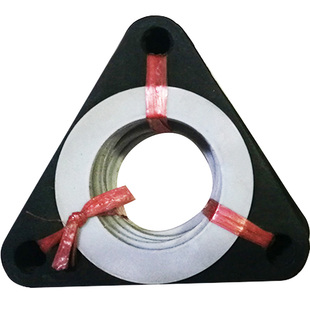 四氟橡胶垫 扩口玻璃管道6分胶木法兰胶圈医药F4三角形2寸DN50 40