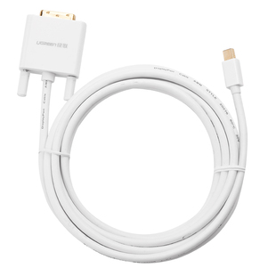 绿联mini dp转DVI转接线Mini displayport公对公转换器接头笔记本雷电连接显示器电视机投影仪适用