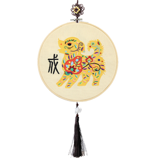 指间刺绣diy材料包手工制作初学布艺立体丝带绣简单套件生肖绣花