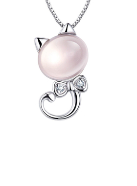 s925纯银猫咪项链小猫女甜美可爱