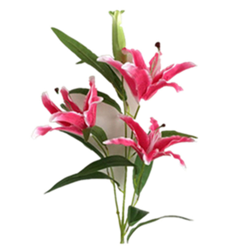 2枝包邮.4头香水百合花|仿真仿真花