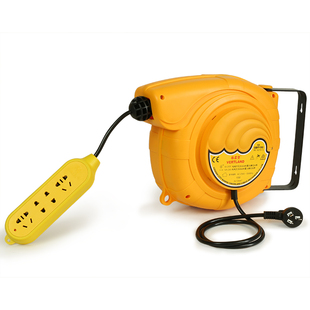 格霖堡GDT150电鼓自动伸缩电线卷管器电瓶车充电延长线公牛排插板