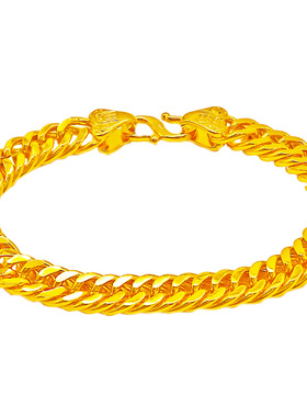 男士仿真纯金色蛇骨手链