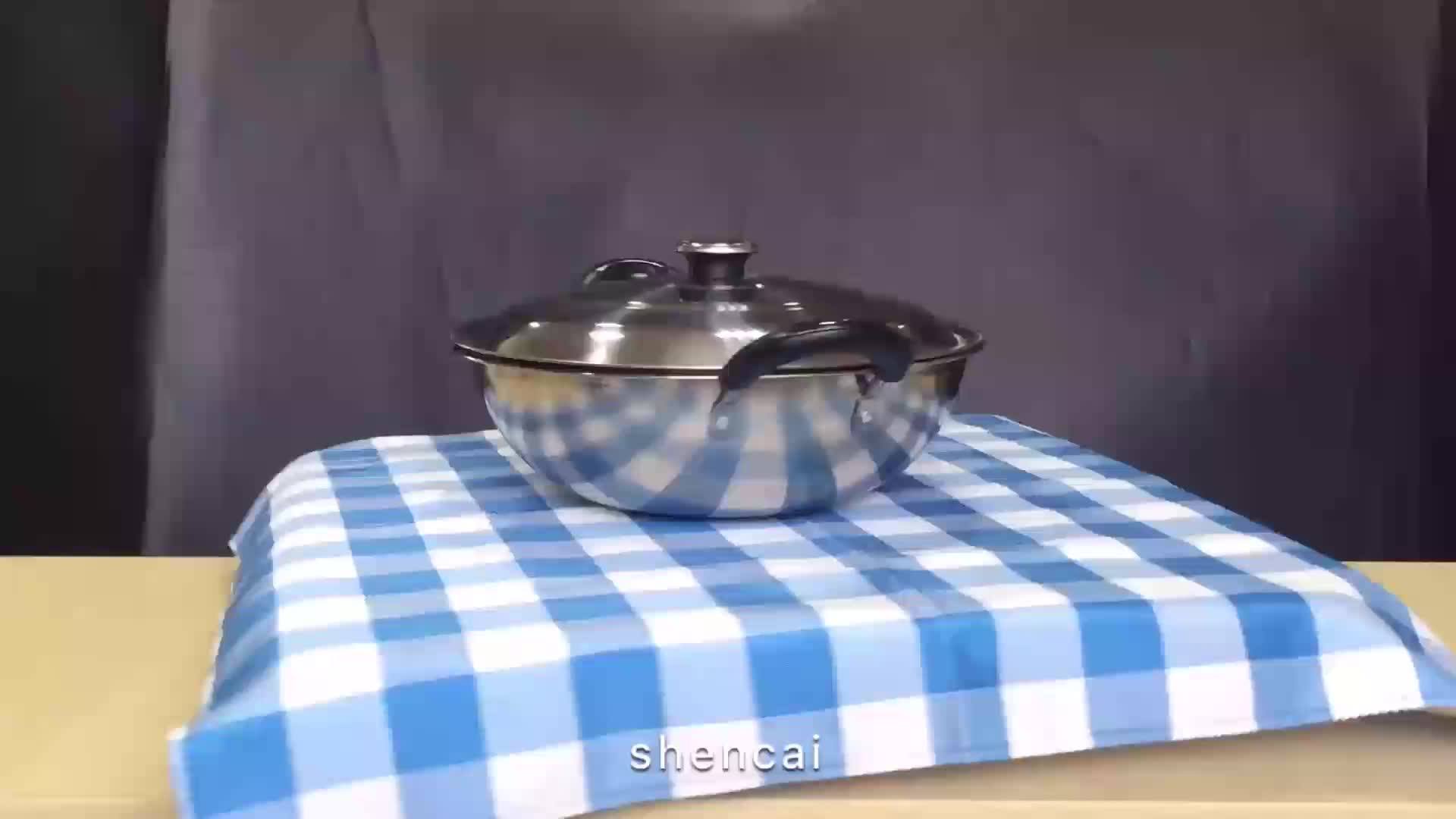 Stainless Steel Frying Pan 32 Cm To 40 Cm Wok With Two Handles Buy