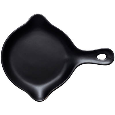 哑光系列北欧陶瓷带柄盘子