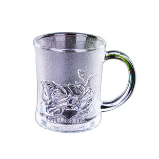 玻璃杯玫瑰套装6六只装银行开业送礼 彩盒 礼盒 广告杯促销杯礼品