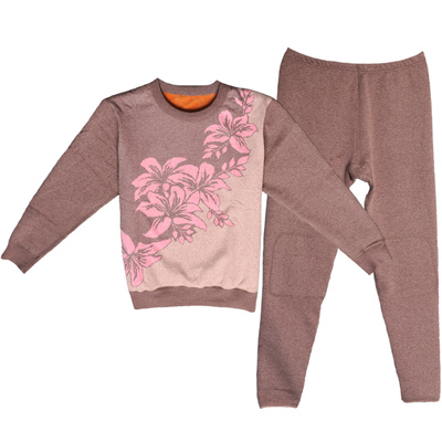 胖妈妈加绒加厚低领保暖内衣套装