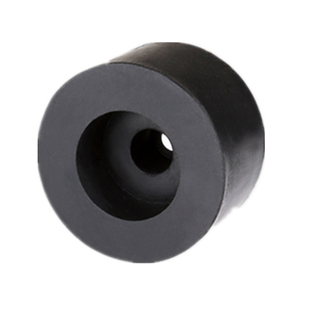 优质大小孔黑色工业橡胶减震垫圆形缓冲块空调风机冲床防震橡胶垫