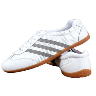 正武堂牛皮武术鞋牛皮太极鞋晨练鞋练功鞋牛筋底耐磨防滑送太极袜