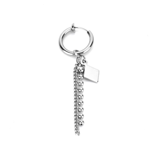 GOT7段宜恩同款菱形链子耳钉耳环原宿ins无耳洞耳夹流苏朋克耳饰