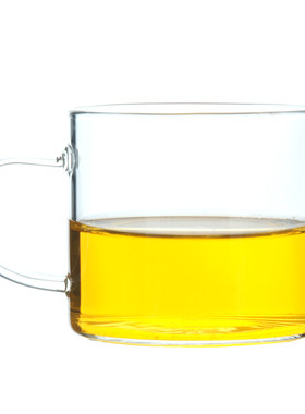 加厚耐高温带把玻璃透明品茗杯