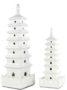 新中式风大堂样板间陈设文昌塔