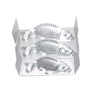 蒸马蹄糕鱼形年糕模具 蒸模 家用 连体鲤鱼形年糕蒸模 鱼果冻模具