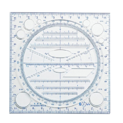 中学生新款多功能绘图尺绘图仪尺函数立体几何圆规画圆模板惠山尺