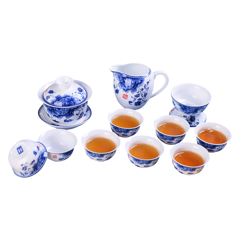 青花铁观音整套功夫茶具