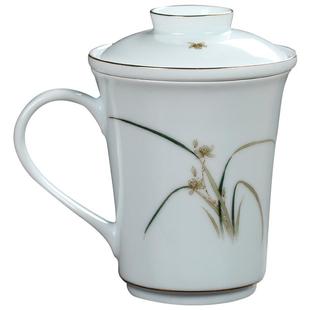 景德镇陶瓷过滤茶杯办公室水杯茶水分离泡茶杯家用喝茶杯马克杯子