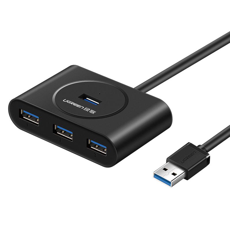 绿联usb3.0扩展器分线器多口type-c笔记本台式电脑外接一拖四多电功能usp接口拓展坞hub集线器延长转换接头充