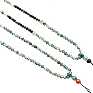 原创手工编织天然水草玛瑙珠链翡翠玉石项链子玉佛平安扣吊坠挂链