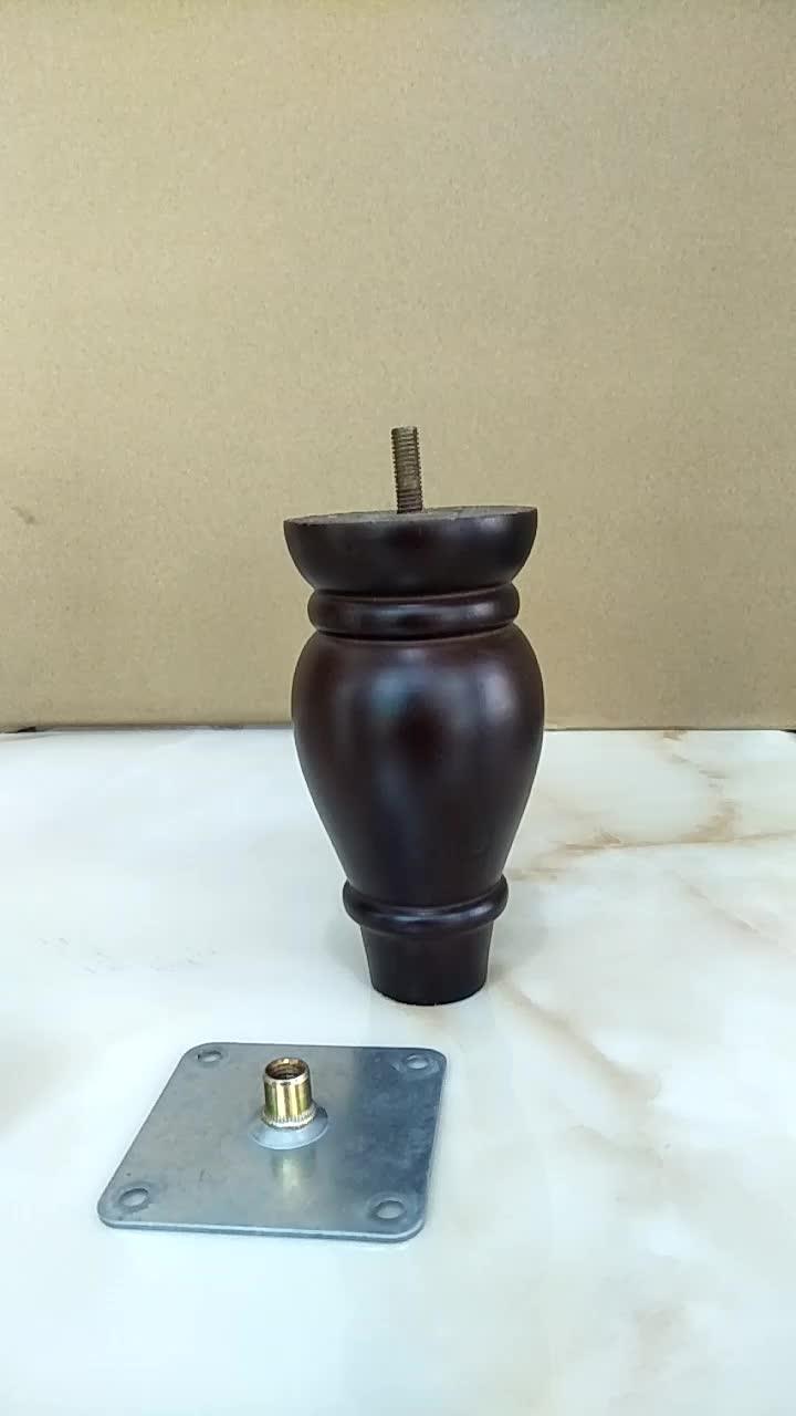 Wooden Sofa Legs With M10 Metric 10mm Hanger Bolts For Sofa And Chest
