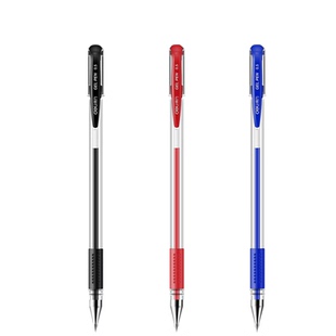 包邮得力中性笔 0.5mm碳素黑色水笔 办公签字笔水笔红蓝黑笔 12支