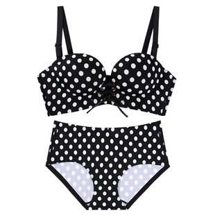 绑带聚拢内衣女无钢圈加厚小胸拉b系绳性感调整型无肩带文胸套装